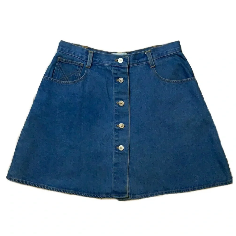 True Blue Denim Jean Five Pocket Skirt Regular Fit Mini Women’s 13/14 - Picture 1 of 10